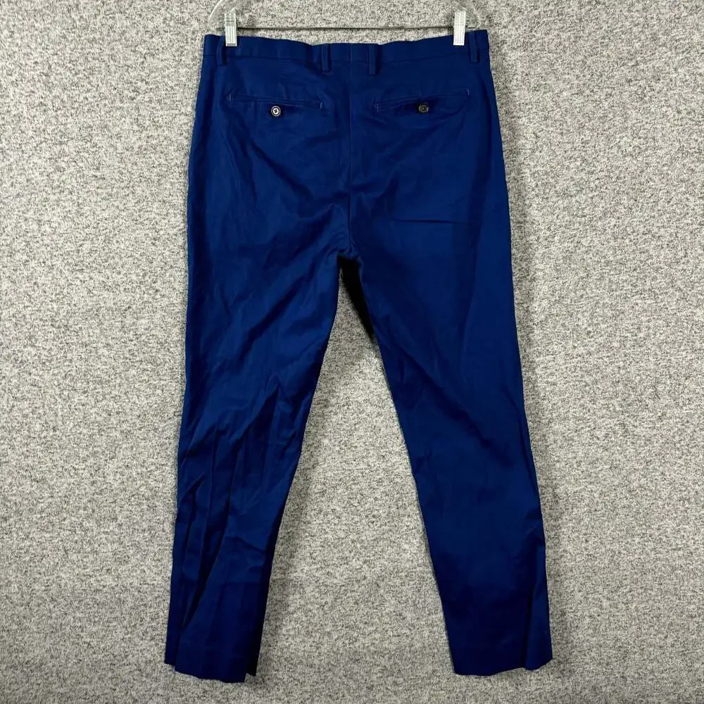 Banana Republic Men's Size 35x32 Modern Slim Fit Blue Cotton Chino Pants